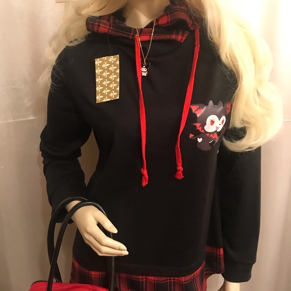 Adorable vintage y2k hoodie and necklace set ❤️✨💀 - Picture 11 of 15